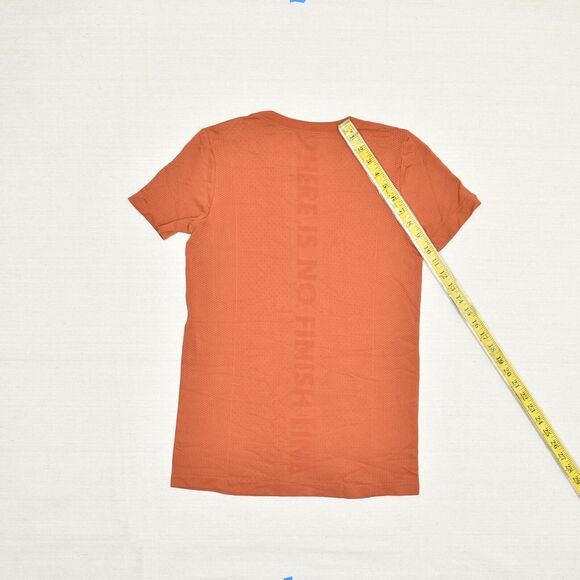 Nike Dri Fit Women T Shirt Top Crew Neck Polyester Orange Size S No Finish Line - Picture 6 of 8